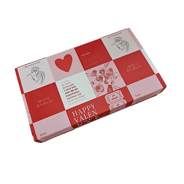 10un. Caixa para 2 latinhas de vela de 50 ml - My Valentines