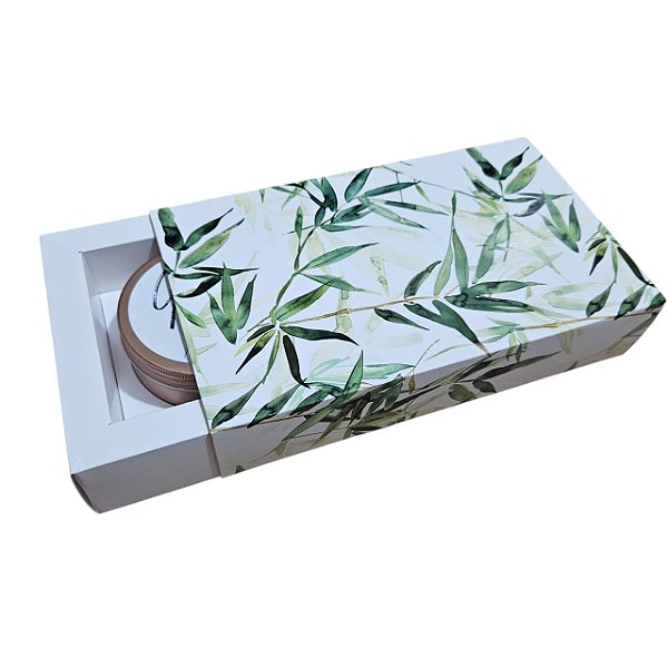 10un. Caixa para 2 latinhas de vela de 90 ml - Bamboo