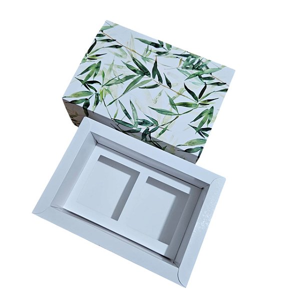 Caixa Borda para 2 Velas 6x5  - Floral