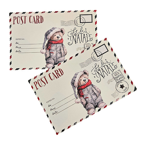 10un. Cartão de Natal - Tree Bears