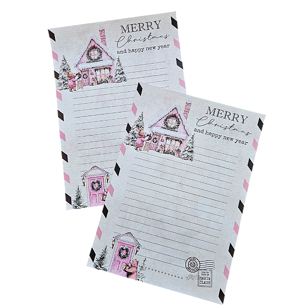 20un. Papel de Carta Timbrado - Rabbit and Bear