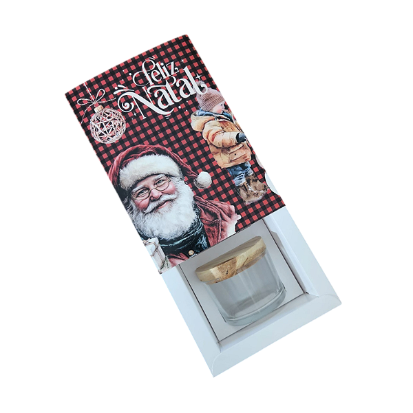 Caixa Borda para 2 Velas - Patê - Noite Feliz