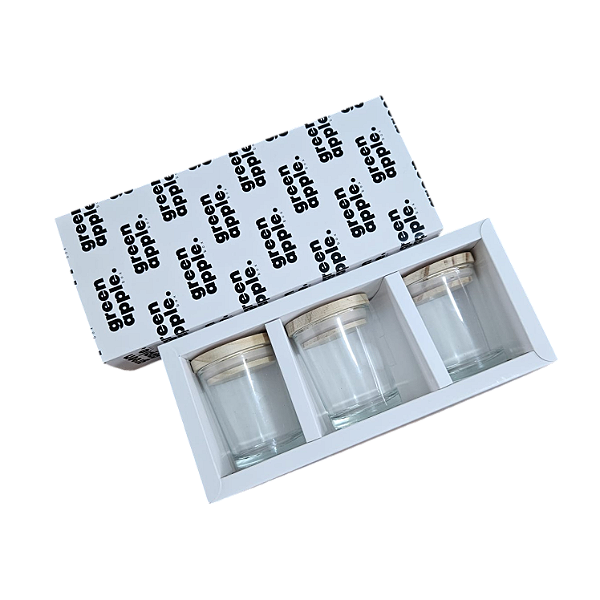 Caixa para 3 velas de 70gr - PERSONALIZE