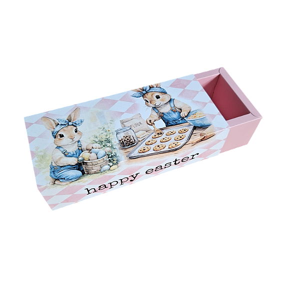 10un. Caixa para 3 velas de 70g - Coelha Ana