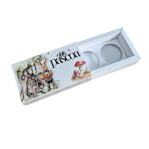 10un. Caixa para 2 latinhas de vela de 90 ml - Florest Easter