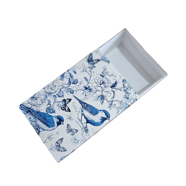 10un. Caixa 10 Macarons Gaveta - Birds Blue 2