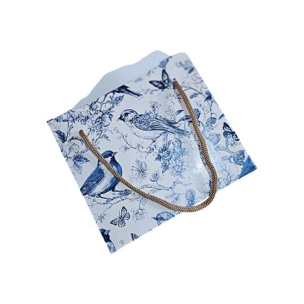 10un. Mini Sacola - Birds Blue 2