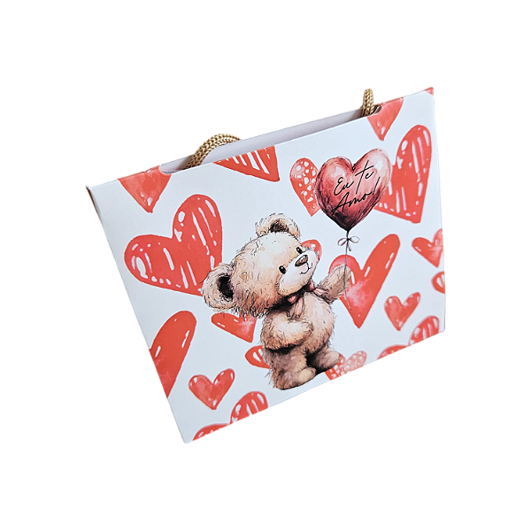 10un. Mini Sacola - Heart Ted