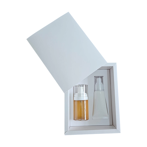 Caixa Borda para 1 mini body splash + creme - Branco