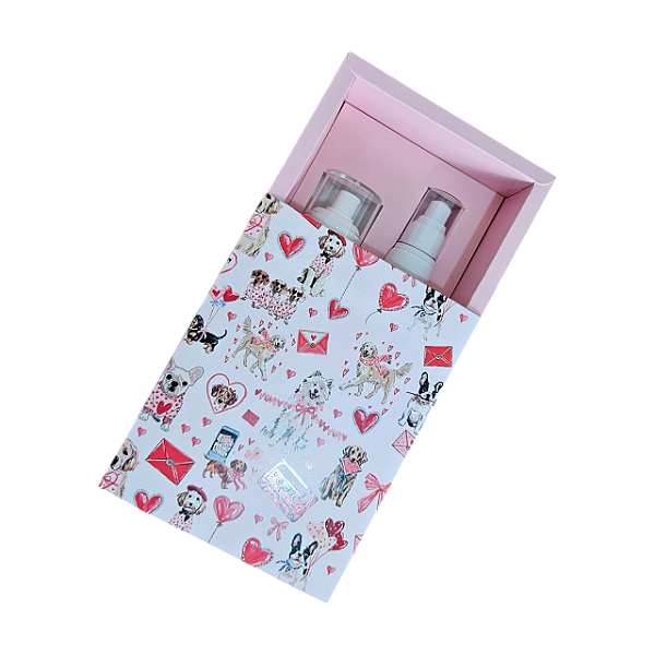 Caixa Borda para 1 mini body splash + creme - Love Pet