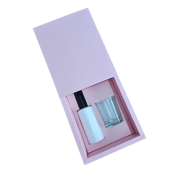 Caixa Borda para 1 mini home spray 60ml+ 1 vela 70gr - Rosa