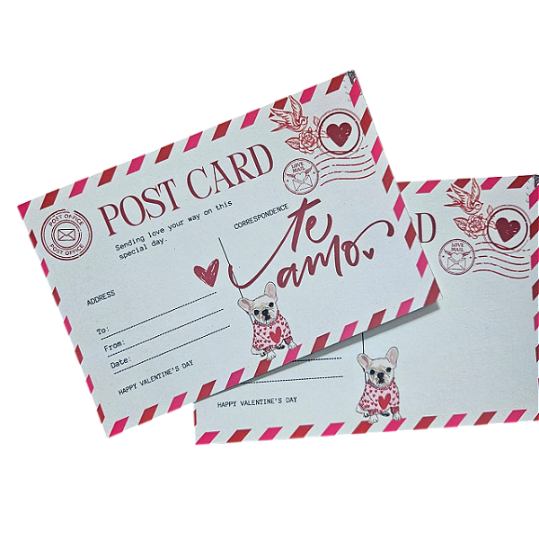10un. Cartão de Natal - Love Pet