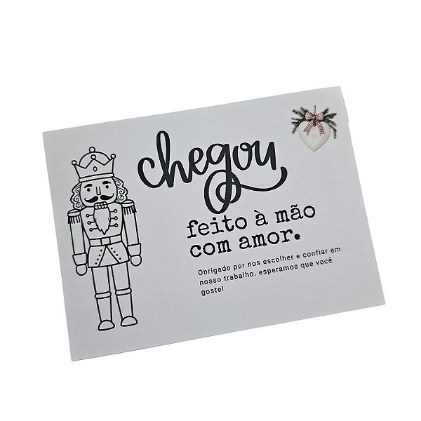 20un. Cartão de Agradecimento - Pinhas e Peônias