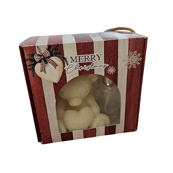 10un. Caixalo Basculante com visor e alça - Bear Christmas
