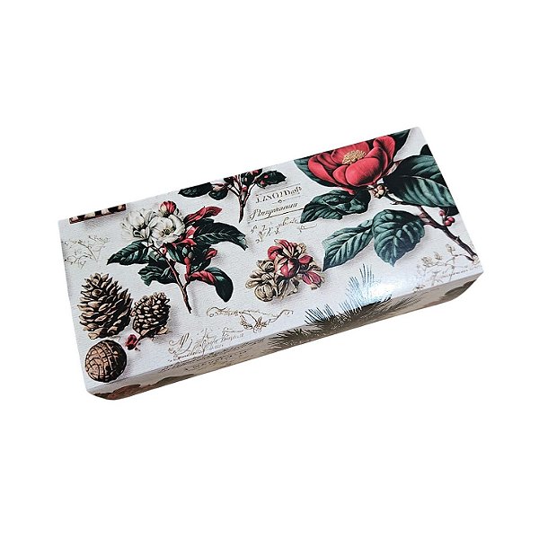 10un. Caixa para 3 velas de 70g - Pinhas Red