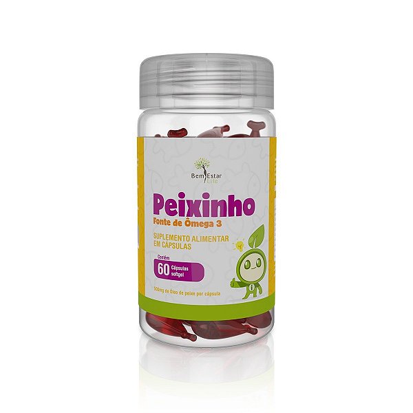 Ômega 3 Peixinho 60 capsulas Linha Kids Bem Estar Life