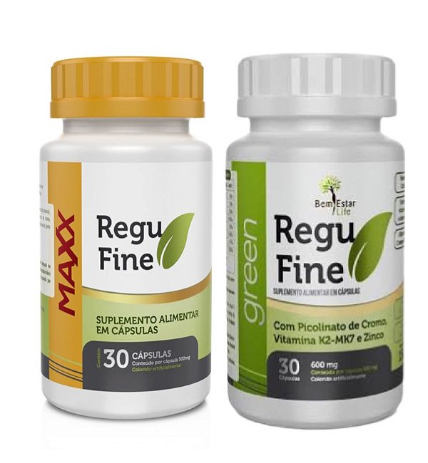 Regu Fine Maxx Termogênico 7x mais potente + Regu Fine GREEN (DETOX) Bem Estar Life