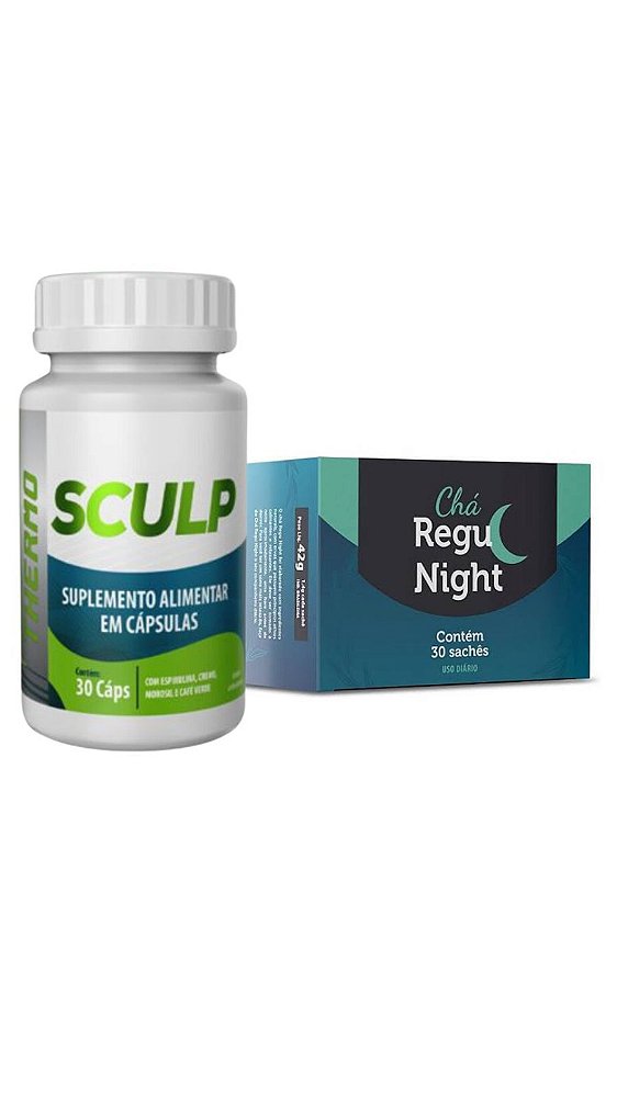 Sculp Thermo + Chá Regunight 30 sachês Bem Estar Life