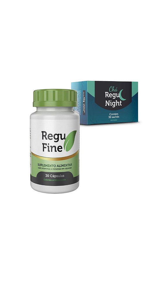 Regu Fine e Chá Regu Night 30 sachês Bem Estar Life