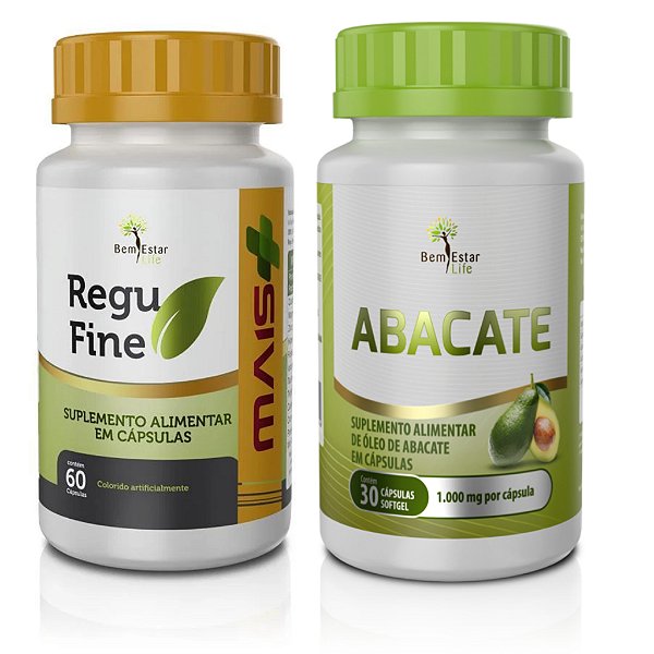 Regu Fine MAIS 60 Capsulas e Óleo de Abacate 30 capsulas Bem Estar Life