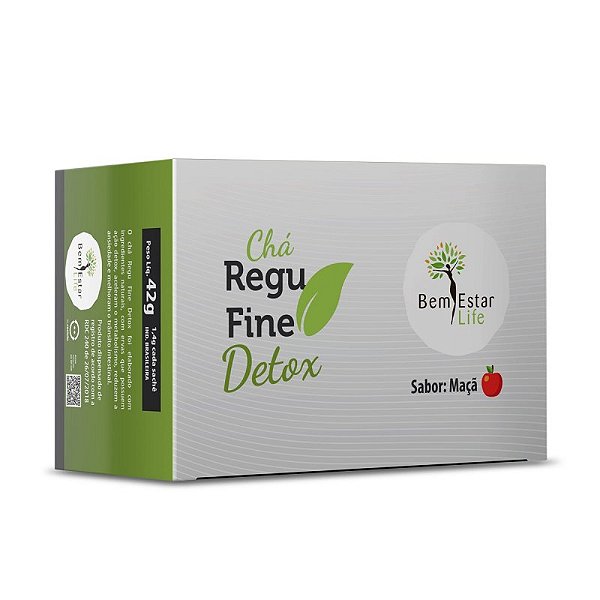 CHA REGU FINE DETOX- SABOR MAÇÃ -30 SACHÊS