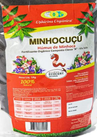 Húmus de Minhoca - Minhocuçu - 1kg - Ophicina Orgânica