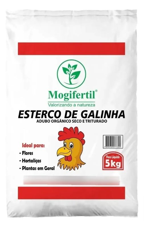 Esterco De Galinha (Frango) Orgânico Misto - 5kg