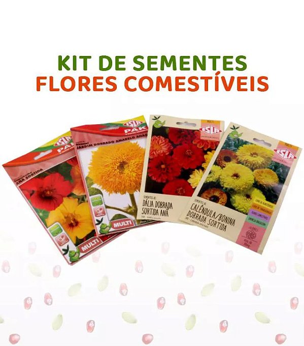 Kit de Sementes de Flores Comestíveis Variadas - Isla