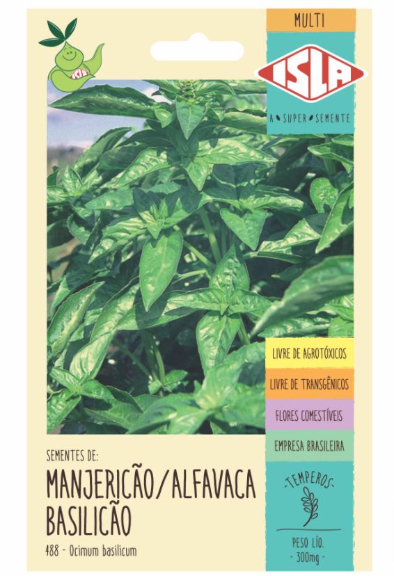Sementes de Manjericão/Alfavaca Basilicão - 300 mg - Isla
