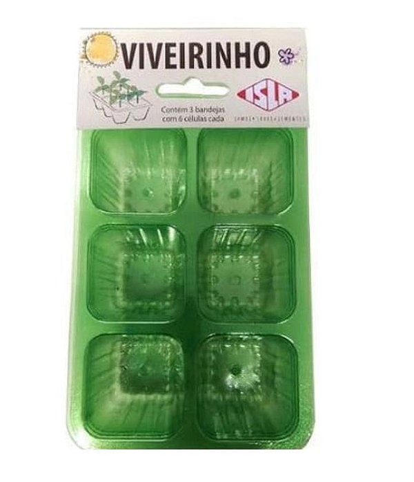 Viveirinho Isla - Kit 3 Bandejas de 6 Células
