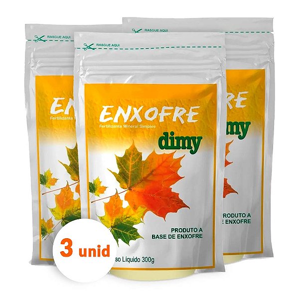 Kit Promocional - 3 Enxofre Dimy 300g - Fertilizante Foliar