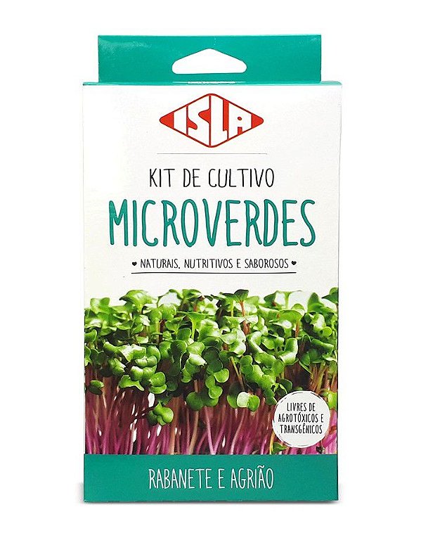Kit Microverdes de Rabanete e Agrião Isla