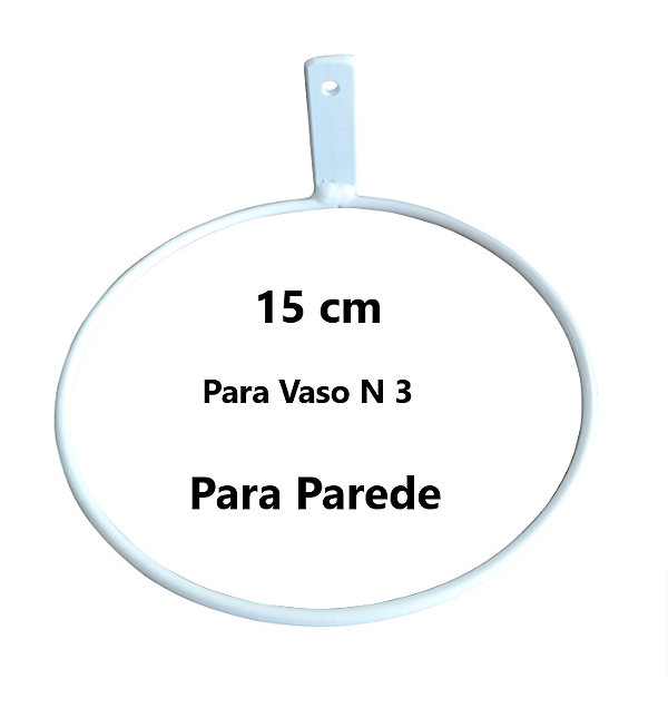 Suporte Anel para Vaso Raiz N3 Parede - Branco