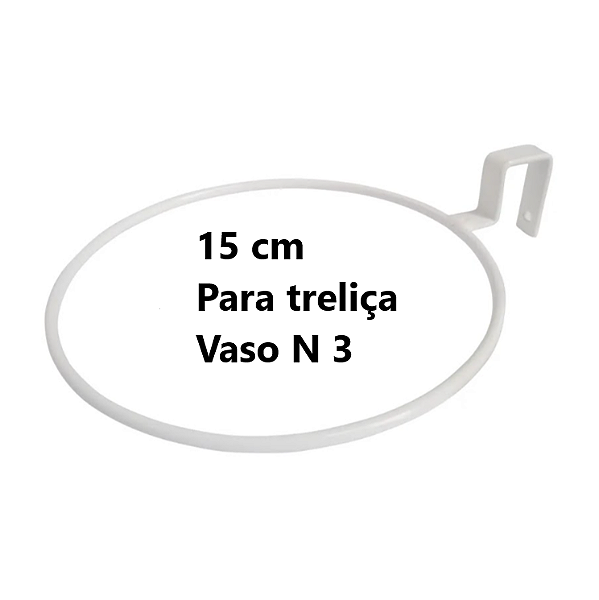 Suporte Anel para Vaso Raiz N3 com Encaixe - Branco