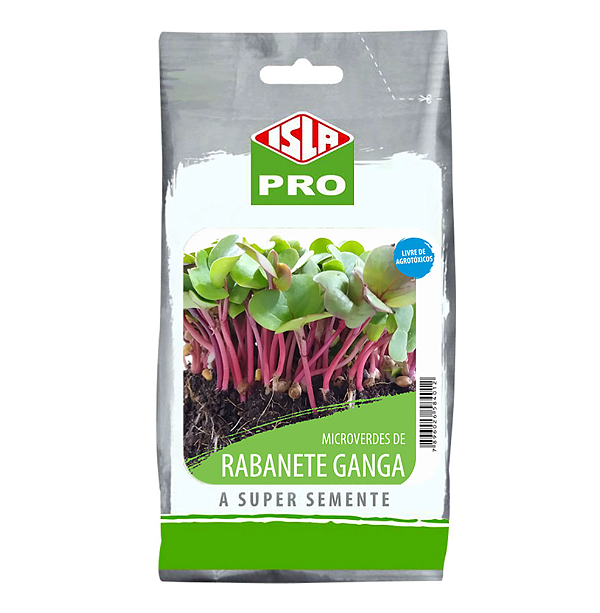 Sementes de Microverdes de Rabanete Ganga/Rose - 100g - Isla PRO