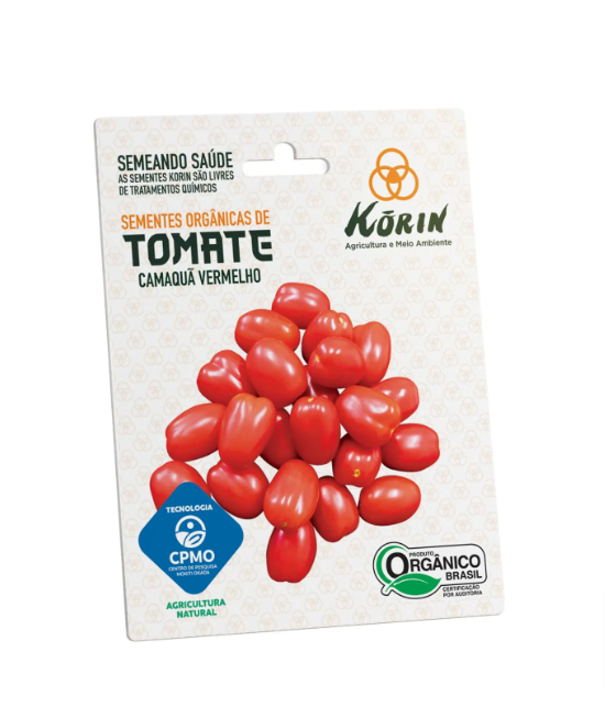 Sementes Orgânicas de Tomate Camaquã Vermelho - 0,1g - Korin