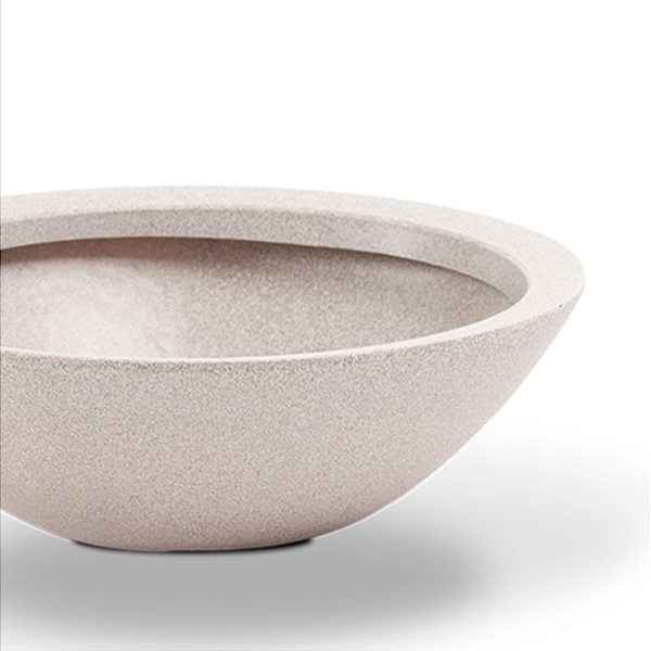 Vaso Bacia M Branco Mármore - 52x16cm - Vasap Design