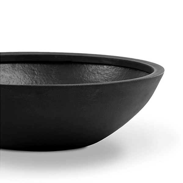 Vaso Bacia G Preto Absoluto - 73x21cm - Vasap Design