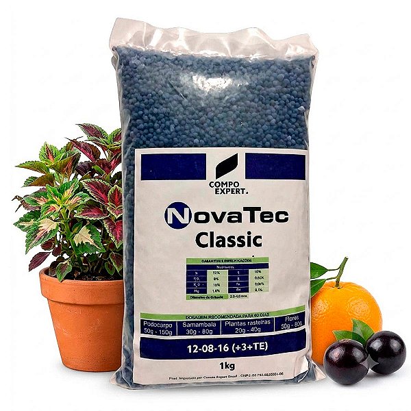 Fertilizante Novatec Classic ideal para Pomares - 12-8-16 (+3+TE) - 1kg