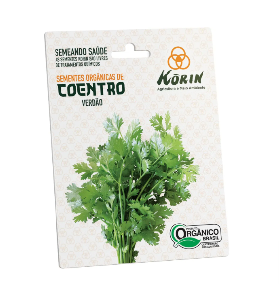 Sementes Orgânicas de Coentro Verdão - 0,5g - Korin