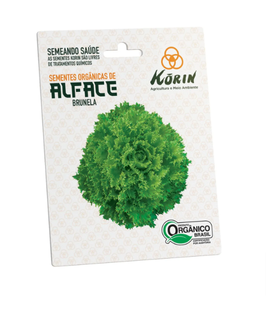 Sementes Orgânicas de Alface Brunela - 0,05g - Korin