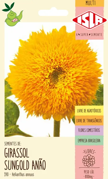 Sementes de Girassol Sungold Anão - 800 mg - Isla