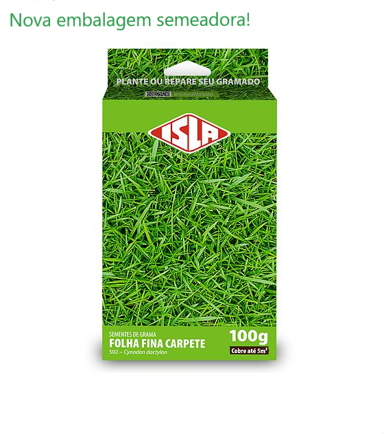 Sementes de Grama Folha Fina Carpete/Bermuda  - 100g - Isla