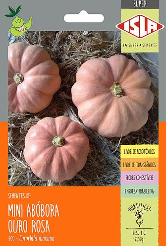 Sementes de Mini Abóbora Ouro Rosa 7,50g - Isla