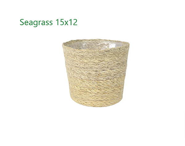 Cesto Artesanal Igmar Natural 15x12 P - Palha Seagrass - TS Brasil
