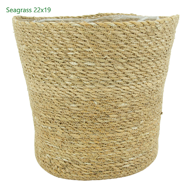 Cesto Artesanal Igmar Natural 22x19 G - Palha Seagrass - TS Brasil