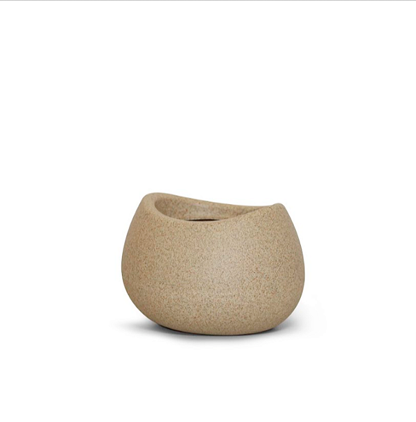 Vaso Texturizado Oval 12 Areia - Terraza - Nutriplan