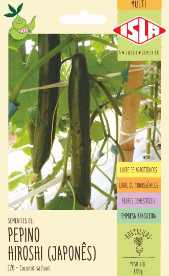 Sementes de Pepino Japonês Hiroshi 1g - Isla
