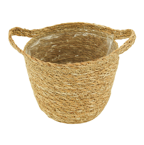 Cesto Artesanal Nelis Natural 16x16 P - Palha Seagrass - TS Brasil