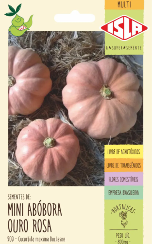 Sementes de Mini Abóbora Ouro Rosa 800mg - Isla